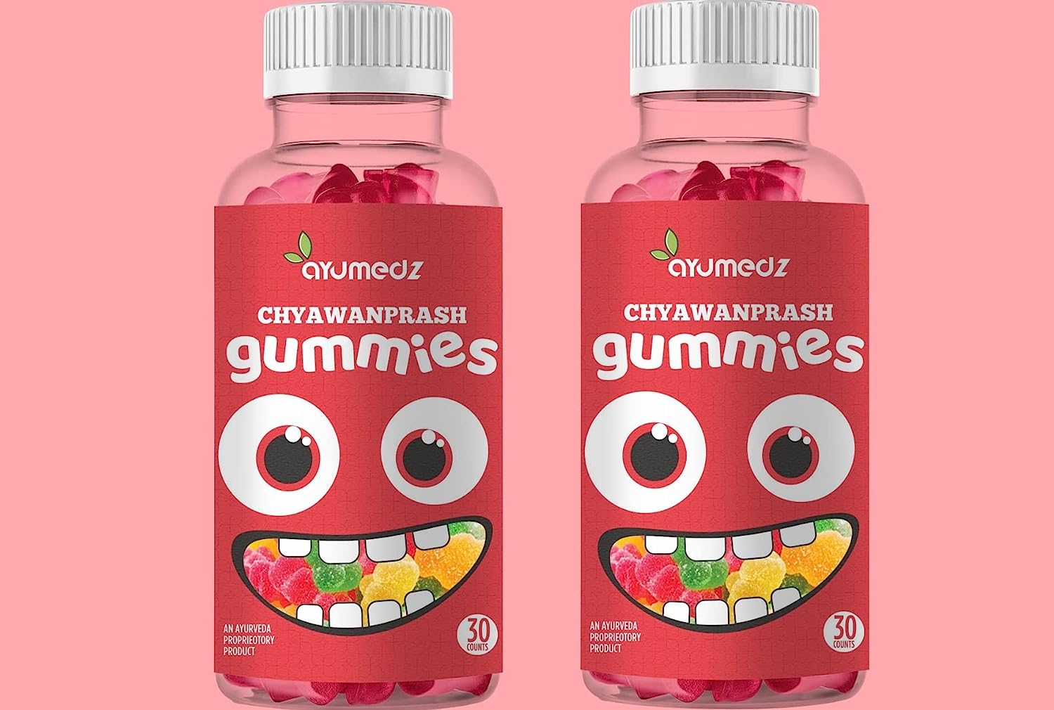 Ayumedz Gummies Ayurveda Aswagandharishta For Energy and Vitality For Kids Chyanprash |Gummy Yummy| 60Counts | Pack of 2 Combo Pack|