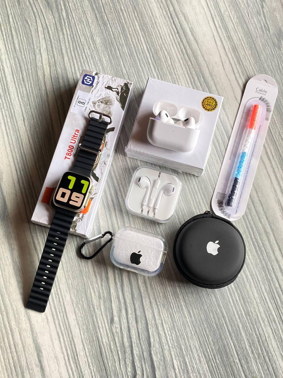 Combo of Ultra watch, Airpods Headphone Airpods cover Headphone case Cable Protector