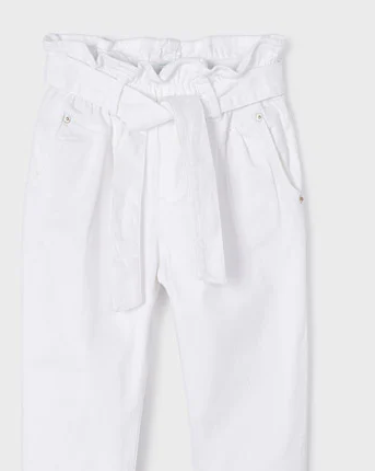 White Color Cotton Cargo Pant By Shivangi Clothing Store