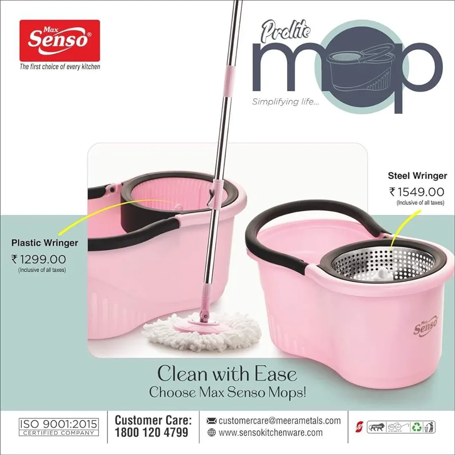 Max Senso Prolite mop Clean with Ease for Home and Outdoor by nitin kitchen care